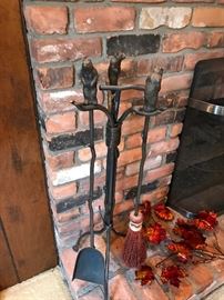 UNIQUE FIREPLACE TOOLS WITH BEARS