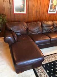 CHOCOLATE LEATHER SECTIONAL