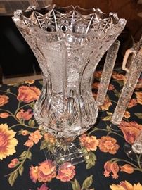 ANTIQUE CZECHOSLOVAKIAN CRYSTAL VASE