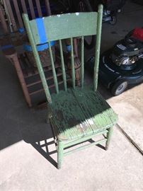 ANTIQUE OLD PAINT CHAIR