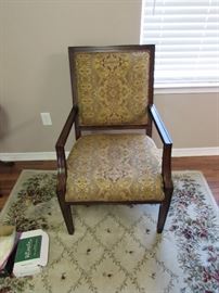 Occasional dark stain arm chair