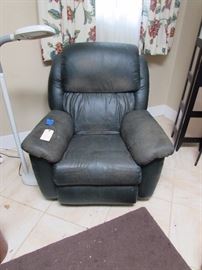 Leather, rustic recliner for the man cave