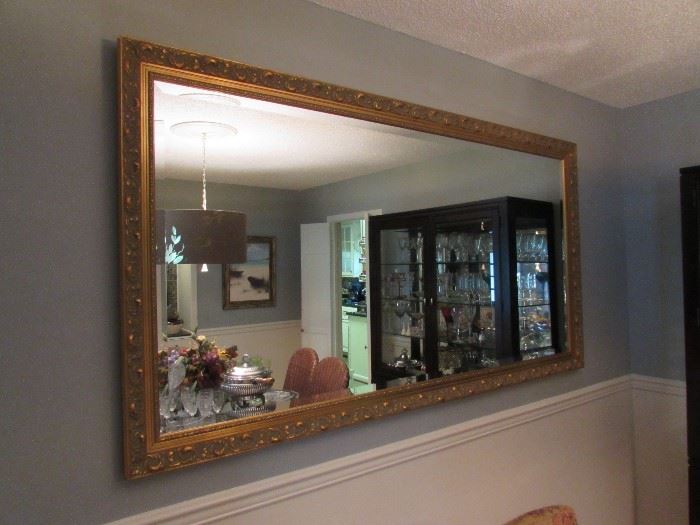 Super large beveled glass mirror.  VERY NICE.  VERY HEAVY.
