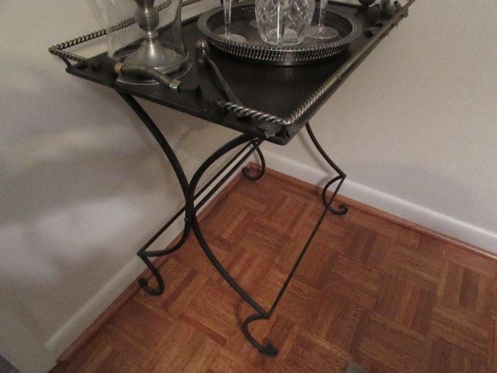 Iron serving table