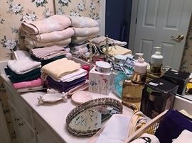 towels and bed linens