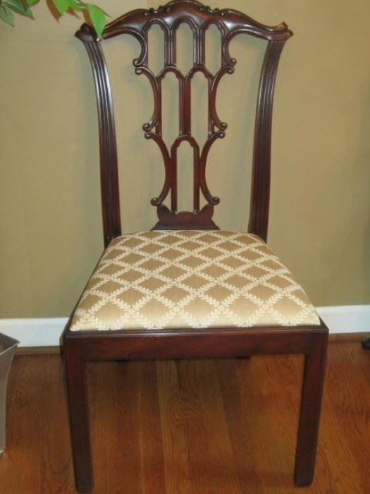 Henkel Harris Chippendale style dining chair-one of 8