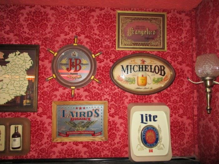 WOW TONS OF BAR NEEDS GET READY TO DECORATE YOUR BAR/BASEMENT ANY ROOM VINTAGE BAR MEMORABILIA LIGHTED BEER/LIQUOR SIGNS/MIRRORS NATIONAL CASH REGISTER