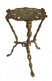 Antique metal plant stand