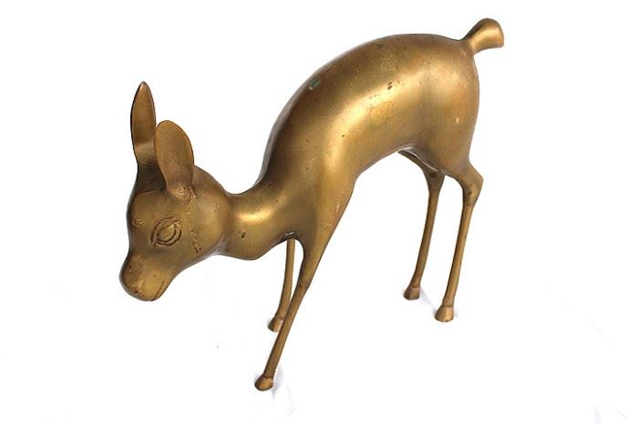 Brass deer figure