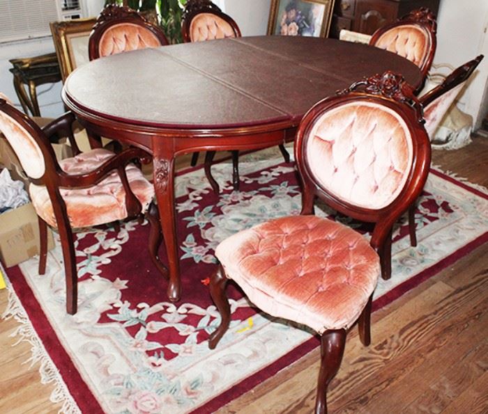 Victorian table and chairs