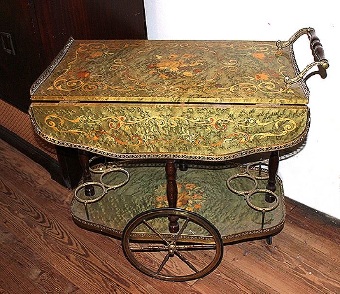 Antique tea trolley