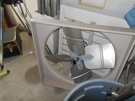 attic fan with grate