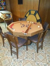 bumper pool and card table combo