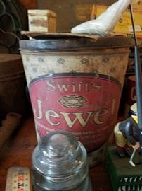 neat antiques in garage area