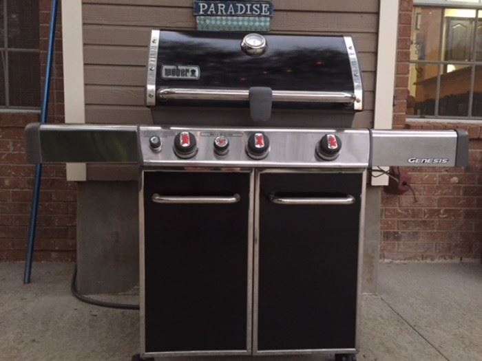 Weber Genesis E-330 grill (the big one) with sear and side burners.  Includes light and cover.  Natural gas (can convert to propane).
