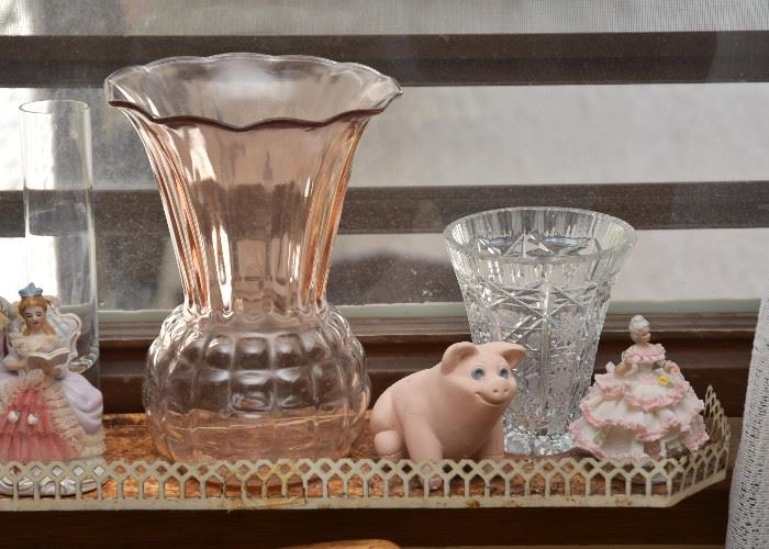 Glass & Crystal Vases, Figurines