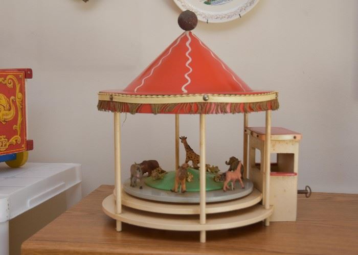 Vintage Musical Carousel Toy (Works)