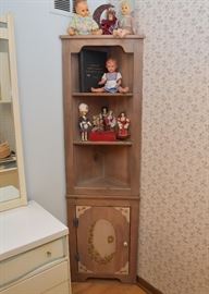 Vintage Wood Corner Shelf 