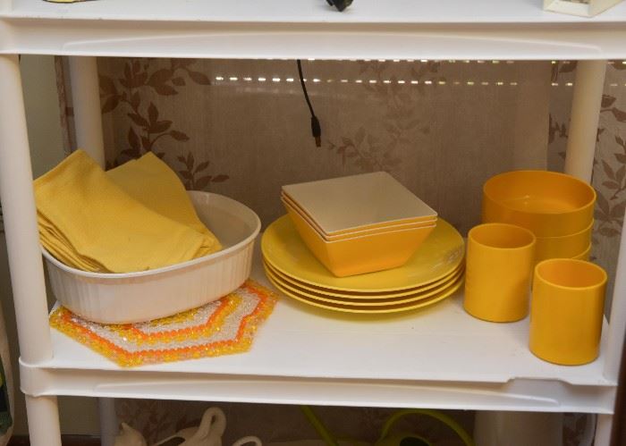 Vintage Yellow Dinnerware / Dishes