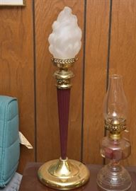 Torch Style Table Lamp, Oil Lamp
