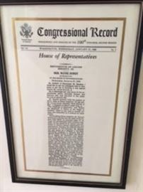 Congressional Record recognizing Lerone Bennett Jr, House of Representatives, January 27, 1988, Representative Wayne Dowdy, MS COA provided on all purchases.