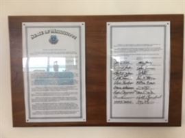 State of Mississippi Senate Concurrent Resolution Commending the Literary Career of Lerone Bennett, Jr., March 9, 2007. COA available.