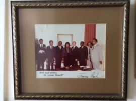 Memorabilia - Group Photo signed by Jimmy Carter COA provided.
