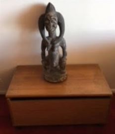 African Baule Seated Female Asic Usu, Ivory Coast. COA provided.