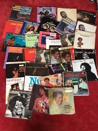 Vintage LP's, Sarah Vaughn, Billy Eckstine, SIGNED CD by Sarah Vaughn. COA provided on all items.