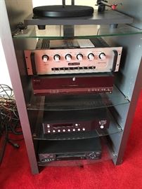 NAD 533 Turntable. NAD Electronics limited. Made in England. Record player. Audio Research High Definition Stereo Pre-Amplifier, Mark Levinson Digital Processor No. 36 . WORKS!