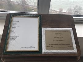 Framed "Tree of Knowledge (For Lerone Bennett) written and signed by Useni Eugene Perkins