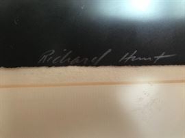 Richard Hunt signature on print.