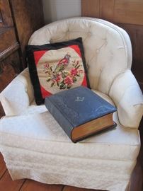Masonic bible. One of two chairs