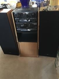York stereo system w/2 speakers