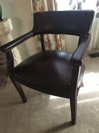 leather style arm chair (2 ea)