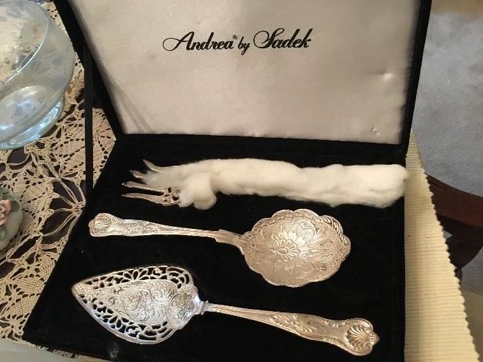 serving utensils (silver plate)
