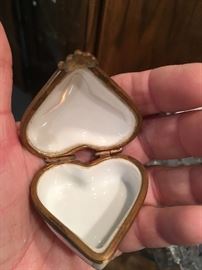 Heart Limoges Trinket Box