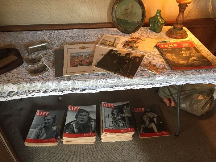 life magazines from 1941 to 1944 and a few newer