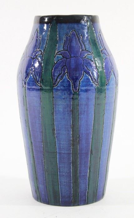 Lot 1: Arts & Crafts Style Signed Pottery Vase