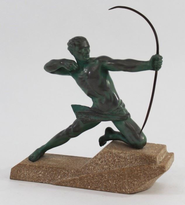 Lot 5: Max LeVerrier Metal Sculpture of Archer