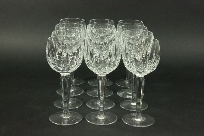 Lot 31: Set 12 Waterford Wine Glasses