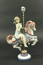 Lot 45: Lladro Figurine Girl on Carousel Horse