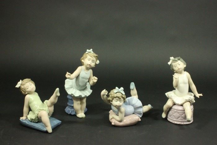 Lot 48: Lot of 4 Lladro Porcelain Figurines