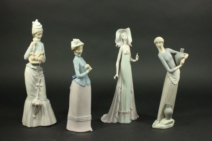 Lot 53: Group Lot of 4 Lladro Porcelian Figurines