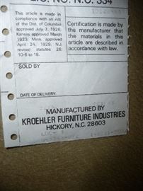 Kroehler furniture