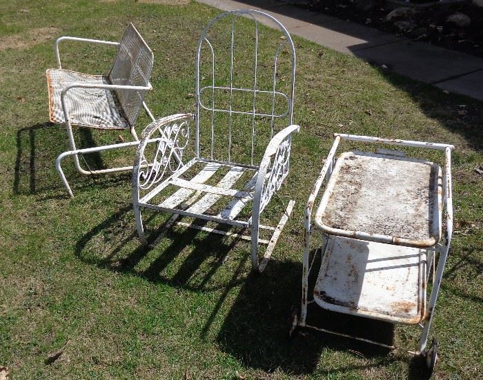 Outdoor furniture from the Thomson Estate on Grandview Point... stored in the old watertower