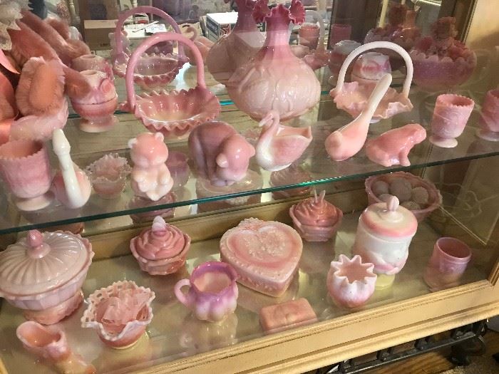 VERY LARGE AND BEAUTIFUL SELECTION OF FENTON  GLASS