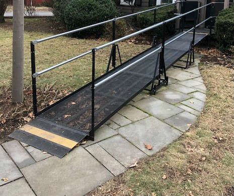 Modular Handicap Ramp. Already disassembled for easy pick up