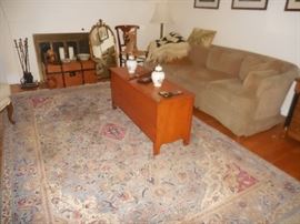 Roomsize rug, Early blanket chest