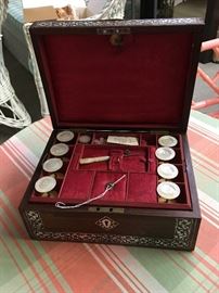 English sewing box purchased in London  in 1964